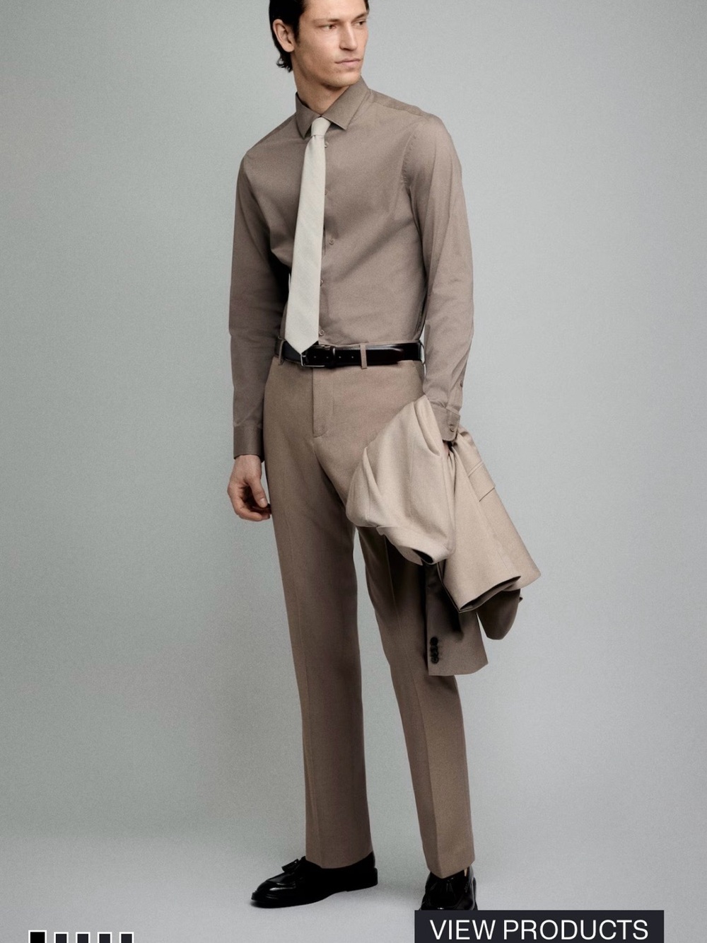 H&M Men's Formal and elegant Taupe Pants.
